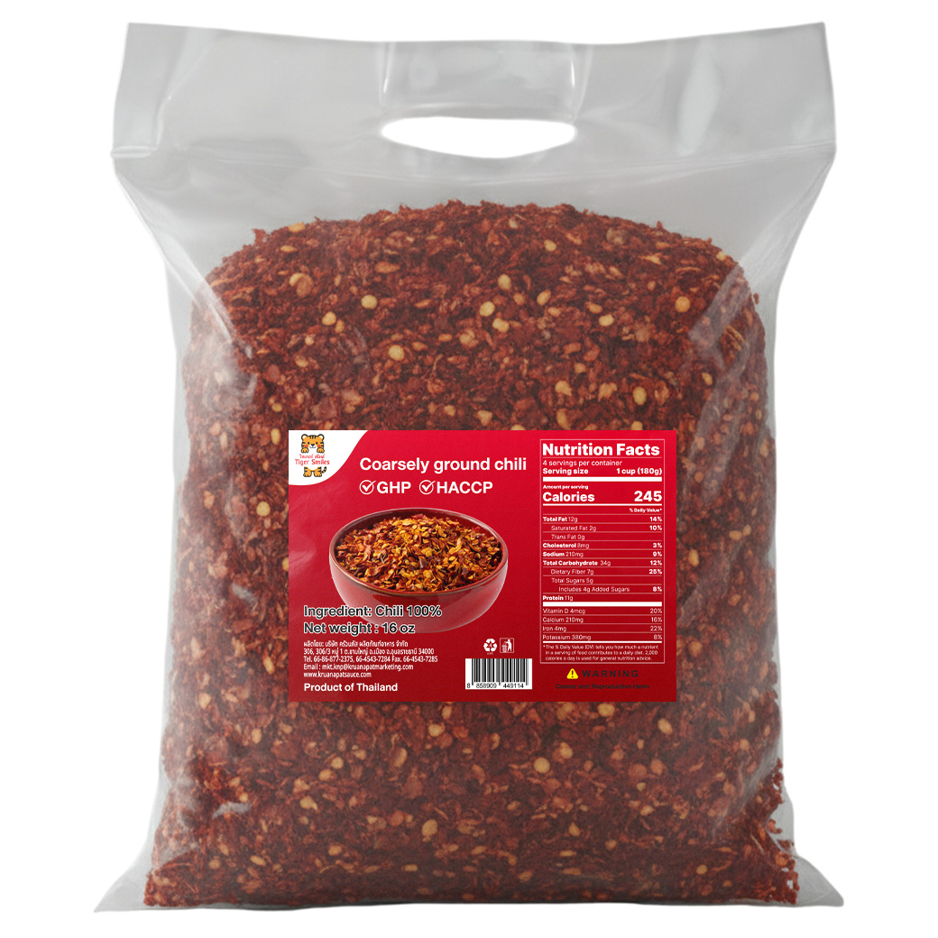Tiger Smiles Crushed Chili Pepper 16 oz